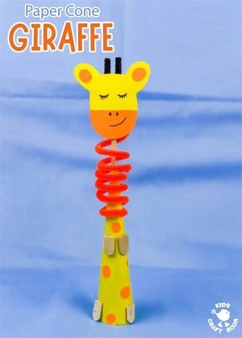 Paper Cone Giraffe Craft - Kids Craft Room