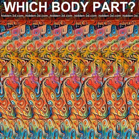 Stereogram by 3Dimka: Guess the part of body. Tags: ear human puzzle, hidden 3D picture (SIRDS ...