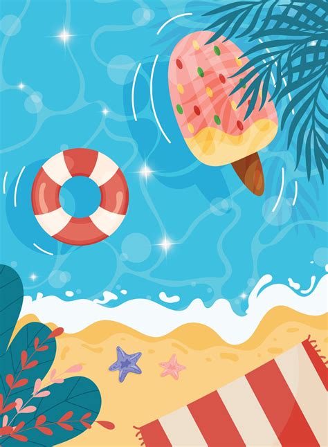 Beach background poster 2331172 Vector Art at Vecteezy