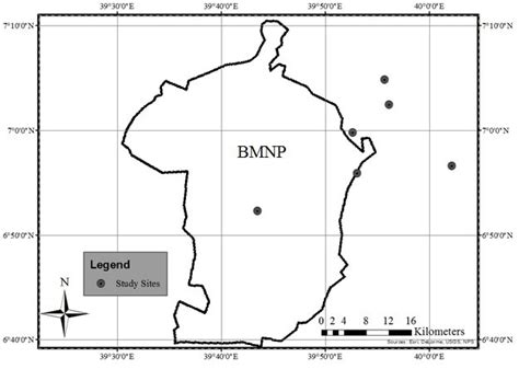 Map of Bale Mountains National Park and sample sites | Download ...