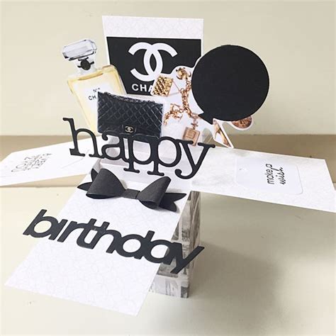 Happy Birthday Handmade Pop Up Card Chanel Inspired, Hobbies & Toys ...