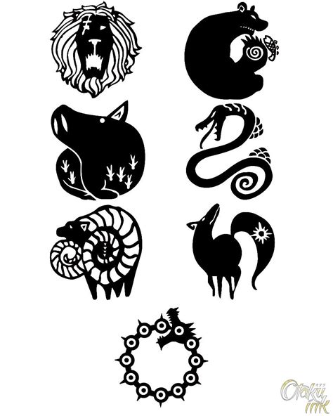 The Seven Deadly Sins: Cosplay Temporary Tattoos by Otaku Ink | Anime ...