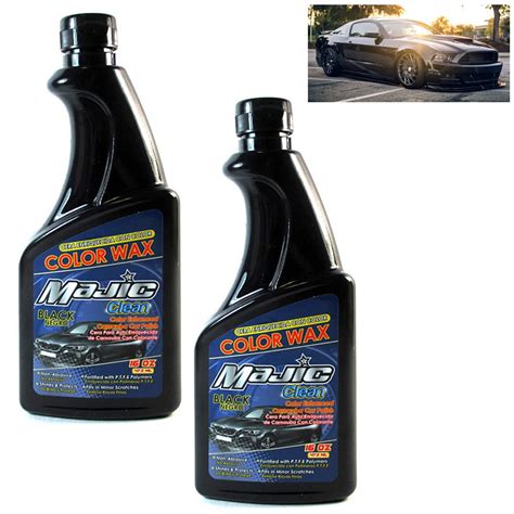 2 Black Car Polish Wax 16oz Carnauba Auto Care Shine Paint Finish Color Enhancer - Walmart.com