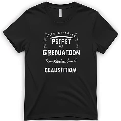 Fun Graduation Gift: Bold White Lettering on Black T-Shirt with Humorous Misspelled Phrases ...