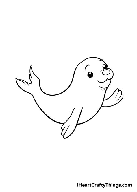 Seal Drawing - How To Draw A Seal Step By Step