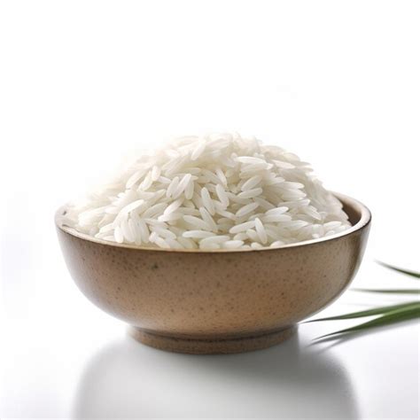 Premium AI Image | a bowl of rice with a plant in the middle.