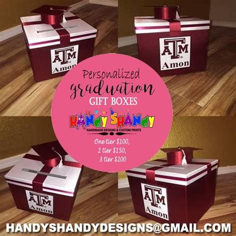 Personalized Graduation Boxes!! Buy Yours Now!! Email handyshandydesigns@gmail.com for your or ...