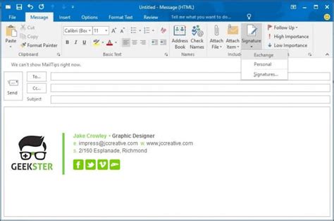 How to create a signature in Outlook