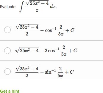 Trigonometric Substitution Cheat Sheet