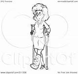 Crutches Coloring Pages sketch template
