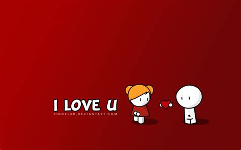 1680x1050 I Love U desktop PC and Mac wallpaper