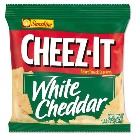 Sunshine Cheez-It Crackers, 1.5oz Single-Serving Snack Bags, White Cheddar, 8/Box - Walmart.com