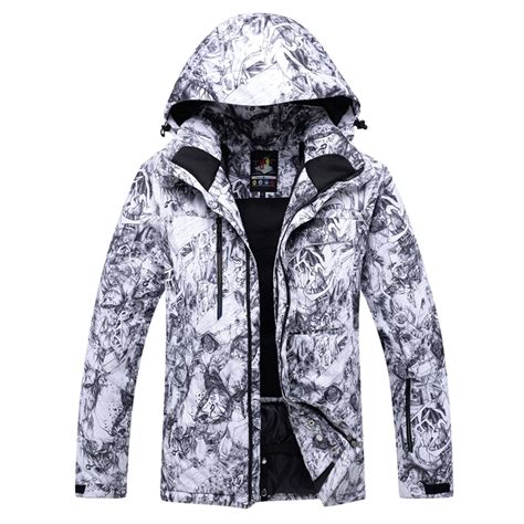 2019 White Ski Jacket Men Snowboard Jacket Outdoors Waterproof Windproof Winter Jacket Mens ...