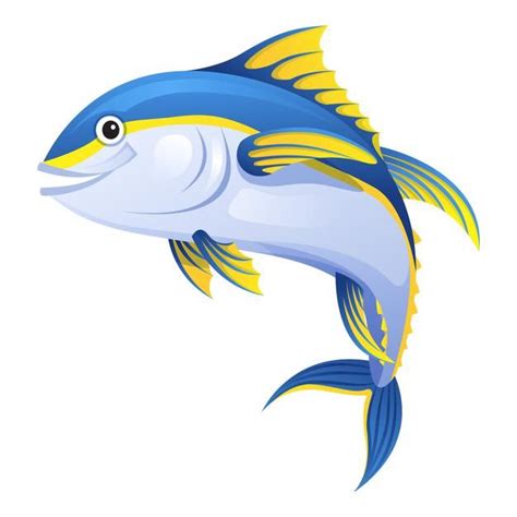 Premium Vector | Tuna fish cartoon illustration isolated on white background | Fish illustration ...