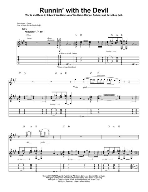 Runnin' With The Devil by Van Halen - Guitar Tab Play-Along - Guitar Instructor