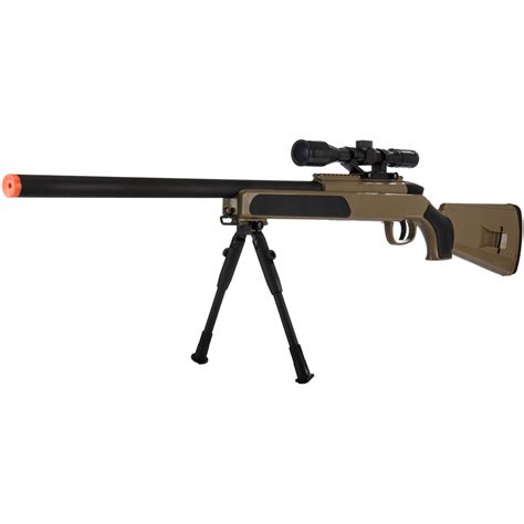 CYMA MK51 Bolt Action Airsoft Spring Sniper Rifle w/ Scope & Bipod ...