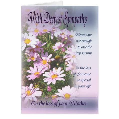 Loss of Mother - With Deepest Sympathy Cards | Zazzle