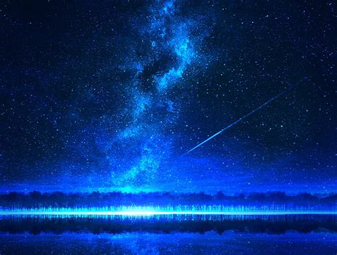 HD wallpaper: Anime, Original, Aurora Australis, Comet, Galaxy, Night ...