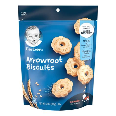 Gerber Arrowroot Biscuits Baby Snacks 155g - Wonderfulmom.lk