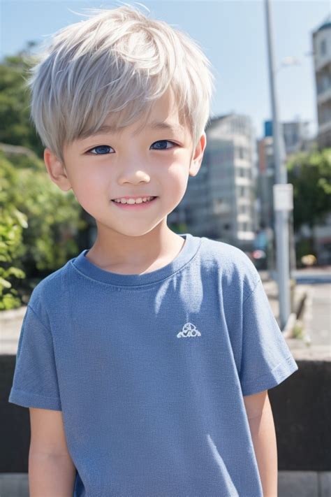 [Boy-002] boy, man, white hair, blue eyes, handsome, cute, teen ...