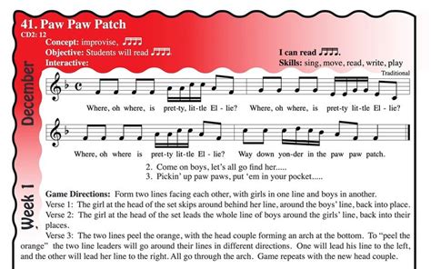 Paw Paw Patch – Musicplay Grade 3 – December Week 1 | Teaching music ...