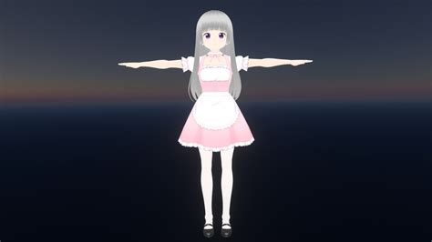 3D модель Game Ready Low Poly Anime Character Girl 13 - TurboSquid 1907487