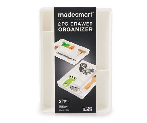 Madesmart White 2-Piece Drawer Organizer | Big Lots