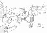 Traktor Ausmalen Bauernhof Ausmalbild Trecker Otis Traktoren Basteln  sketch template