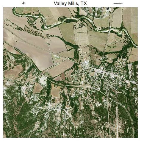 Aerial Photography Map of Valley Mills, TX Texas