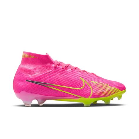 Nike Zoom Mercurial Superfly 9 Elite Grass Football Shoes (FG) Pink Yellow Black - KNVBshop.nl