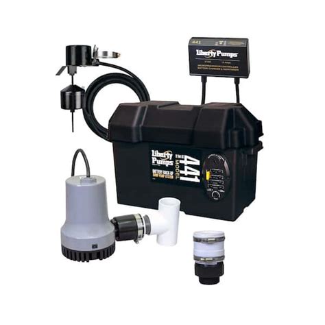 Liberty Pumps 1/3 HP Battery Back-Up Emergency Sump Pump System with Alarm 441 - The Home Depot