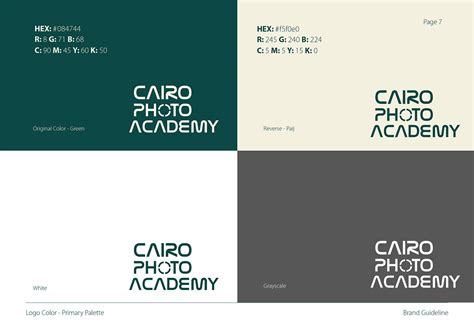 Cairo Photo Academy Logo & Guideline on Behance