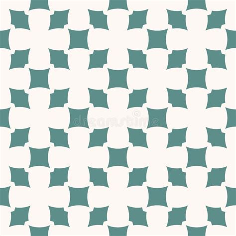 Simple Vector Geometric Seamless Pattern. Abstract White and Teal Ornament Stock Vector ...