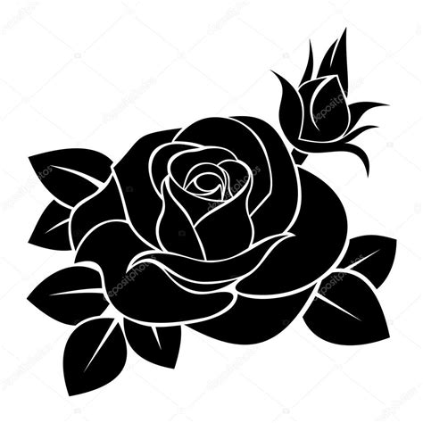 Rose Silhouette at GetDrawings | Free download