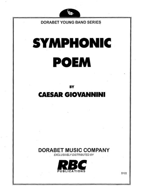 Symphonic Poem – Full Score – RBC Music