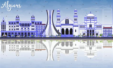 Algiers Skyline vector illustration