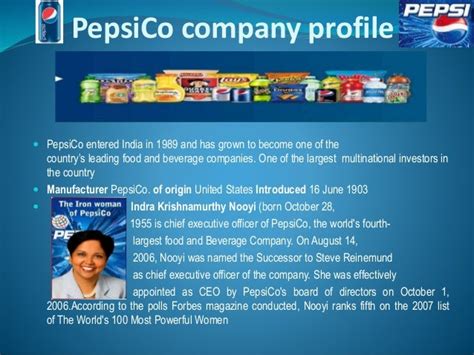 The Product Strategy Of Pepsico