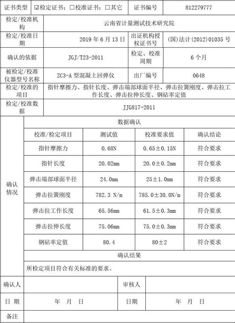 仪器设备检定校准证书确认表(范本)_文档之家