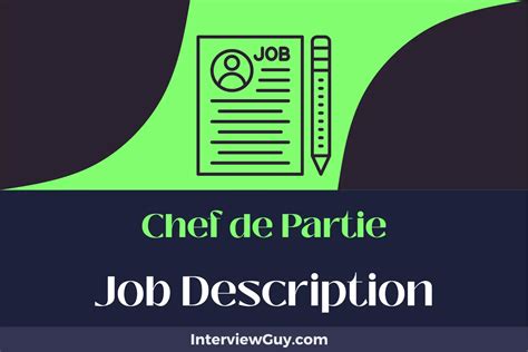 Chef de Partie Job Description [Updated for 2024]