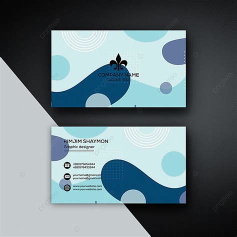 Blue Business Card Design Template Download on Pngtree