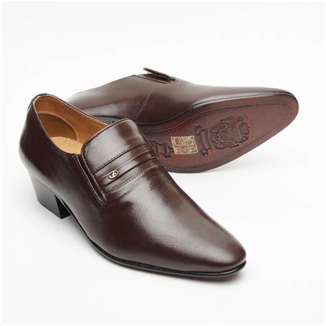 LUCINI Lucini Formal Men Brown Leather Formal Heels Lace-Up Shoes ...