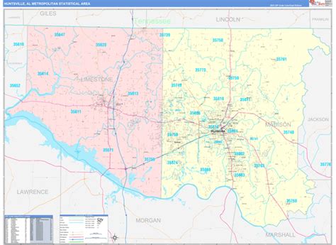 Digital Maps of Huntsville Metro Area Alabama - marketmaps.com