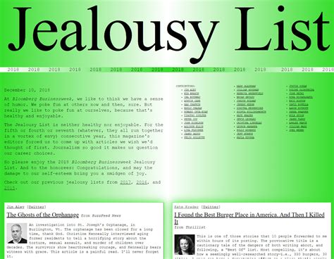 Jealousy List features | Steph Davidson | design motion and code