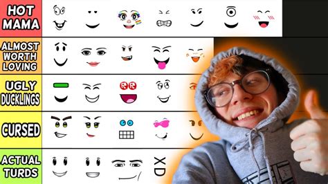 Roblox Face Tier List - YouTube