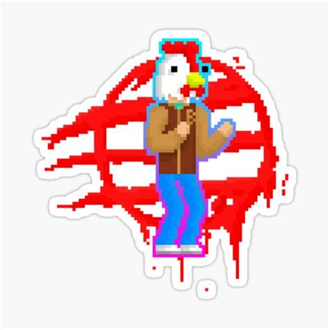 "Hotline Miami Pixel Art " Sticker for Sale by GPthreads | Redbubble