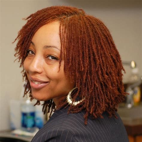 What a beautiful color for the season! #sisterlocks #sisterlockcolor #smalllocs #locbeauty # ...