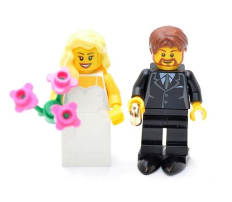 Custom Lego Minifigure Bridal Couple Wedding Lego Bride