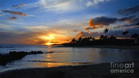 Sunset Poipu Beach Park In Poipu - Kauai Hawaii Photograph by JH Photo ...