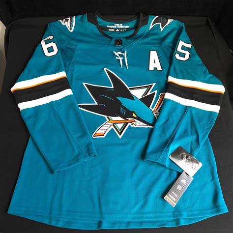 OFFICIAL ERIK KARLSSON SIGNED ADIDAS PRO SAN JOSE SHARKS JERSEY (AJ COA)