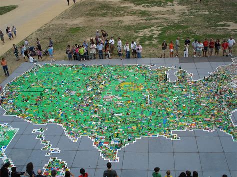 Gigantic Lego map of the United States created during the World Children’s Festival in ...